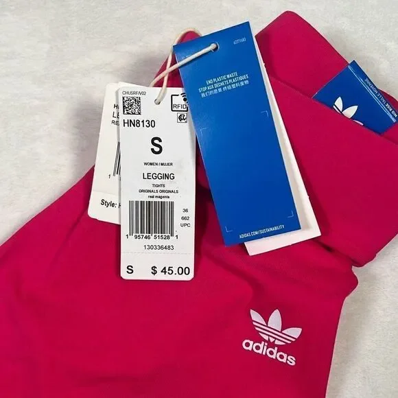 ADIDAS ORIGINALS ESSENTIAL tight fit mid rise EVERYDAY LEGGINGS NWT Women small - Picture 8 of 8